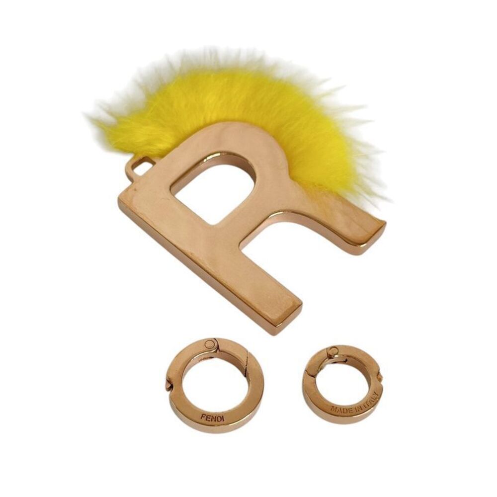 Good Fendi Abclick Initial Charm R Gold Color Yel… - image 5